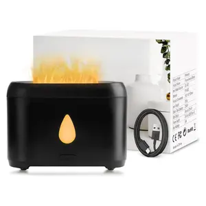 Flame Diffuser for Essential Oils, 200ml Ultrasonic Aroma Diffusers with Cool Mist, Aromatherapy Diffuser with Auto-Off Protection,  Small Humidifier