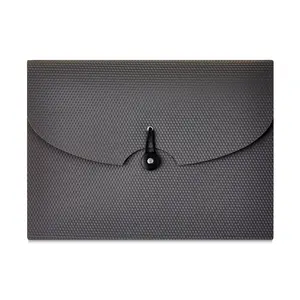 Textured Gray 13-Pocket Letter-Size Expanding File Folder
