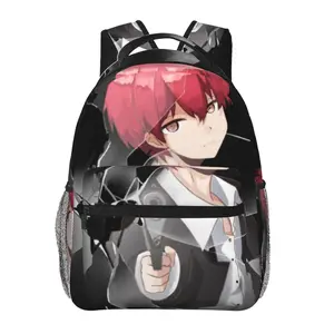 Assassination Classroom backpack — large-capacity laptop backpack for daily commuting, business, and hiking; cartoon casual design; Assassination Classroom merchandise travel daypack/school bag for kids, women, men, and gift giving