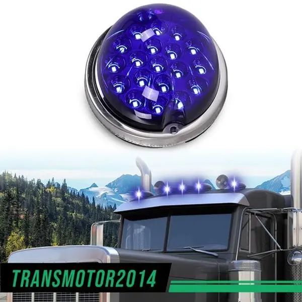 G-PLUS Motor Interior Blue Lens Watermelon (19 LED) Marker Turn Signal Light Universal 1Pcs