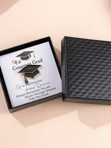 Graduation Cap Badge Pin, Unique Design Student Gift, Elegant Box Packaging, Perfect for Graduates, Stylish Accessory for Students