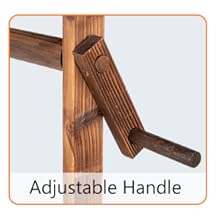 VINGLI Wooden Wishing Well Outdoor Planters, Well Covers for Yard with 2/4 Reinforced Rods, Height Adjustable Hanging Bucket, Rustic Flower Pot Home Decor for Outside Patio Garden