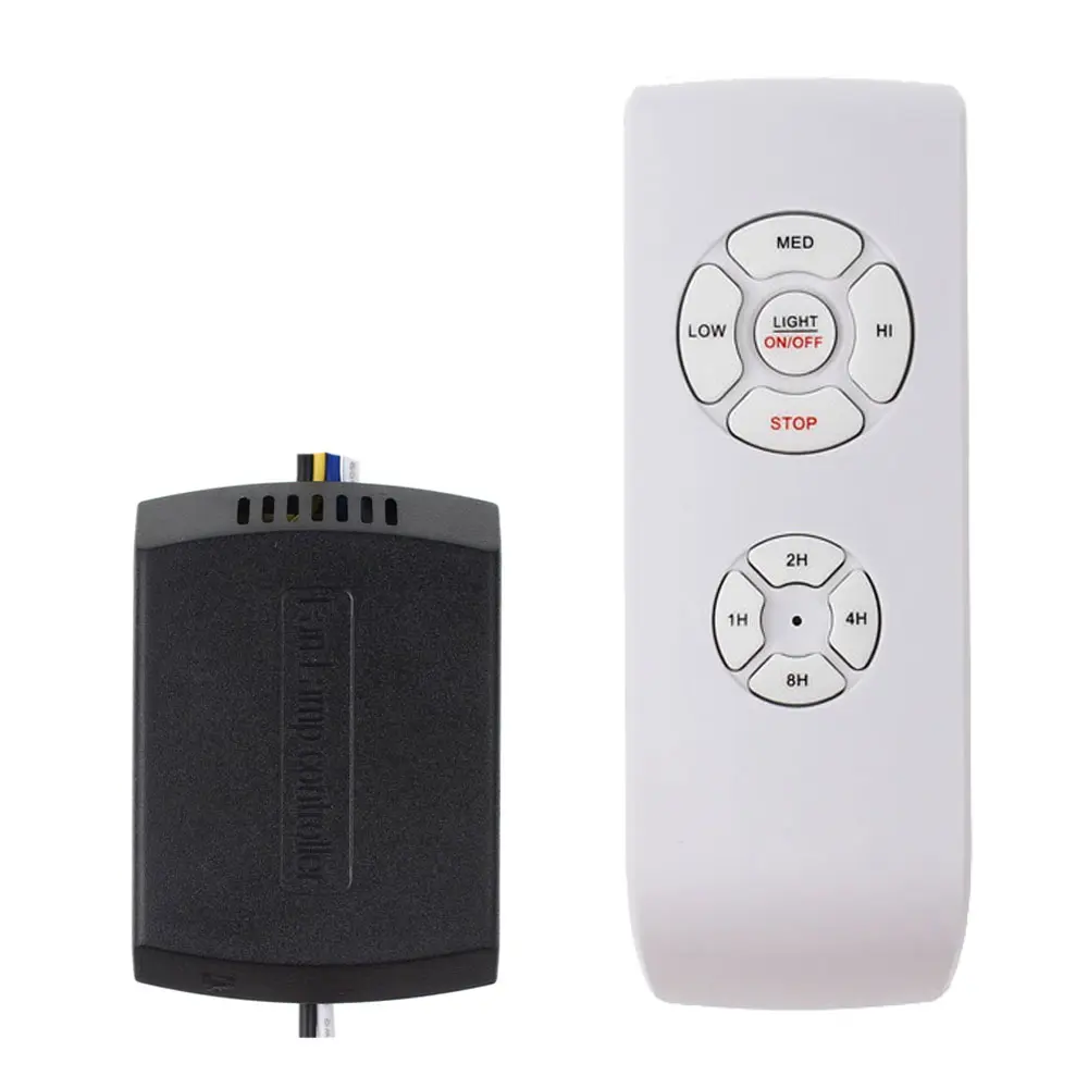 Ceiling Fan Remote Control Kit, Small Size Universal Speed, Light & Timing 3 in 1 Wireless Control, for Harbor Breeze Hunter Hampton Bay Lichler Ceiling Fans Light Remote, adjustable speed ceiling fan with lights remote indoor lighting