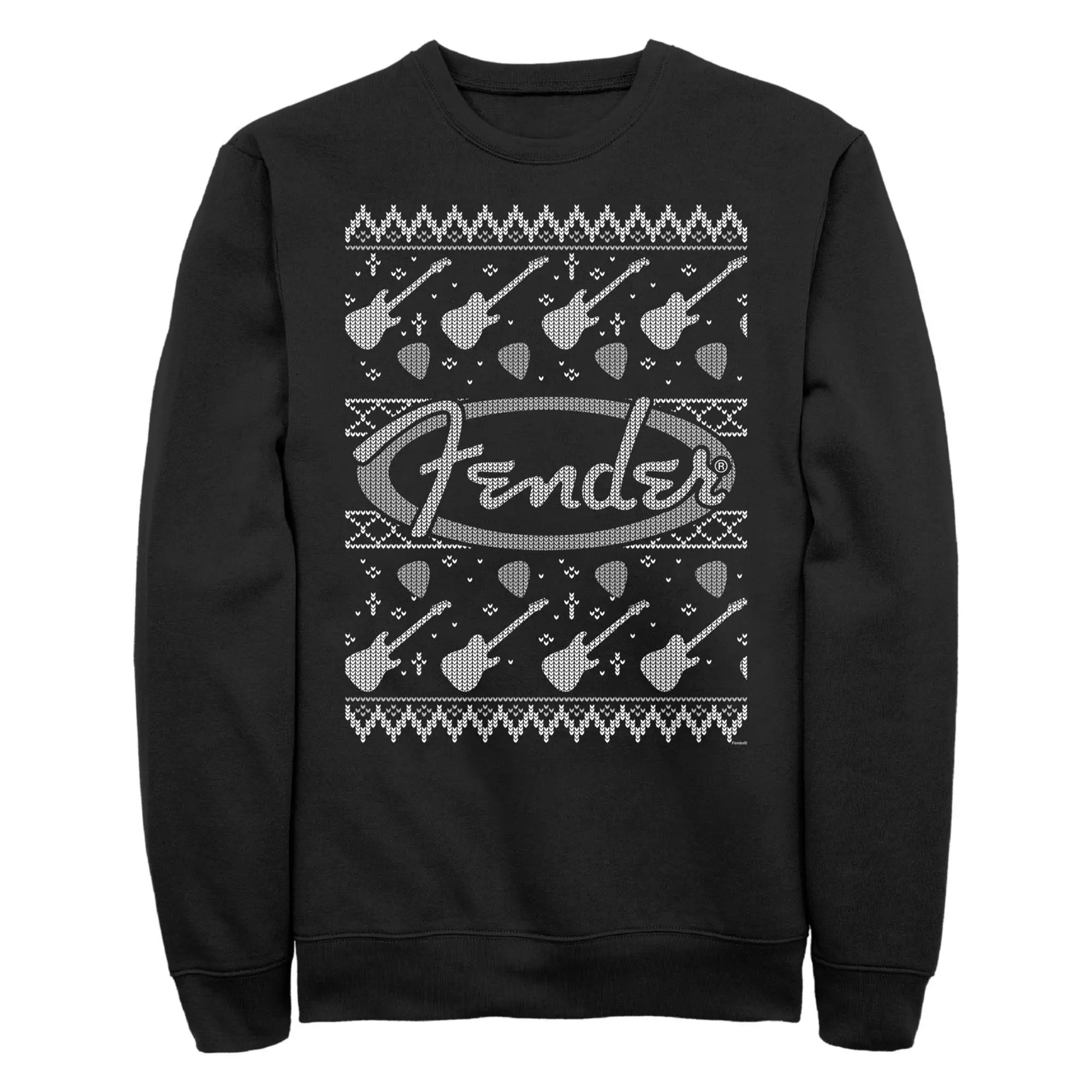 Men's Fender Christmas Black and White Logo Sweatshirt