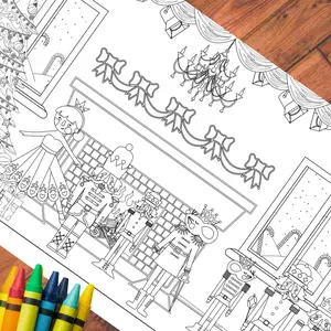 Nutcracker Coloring Tablecloth