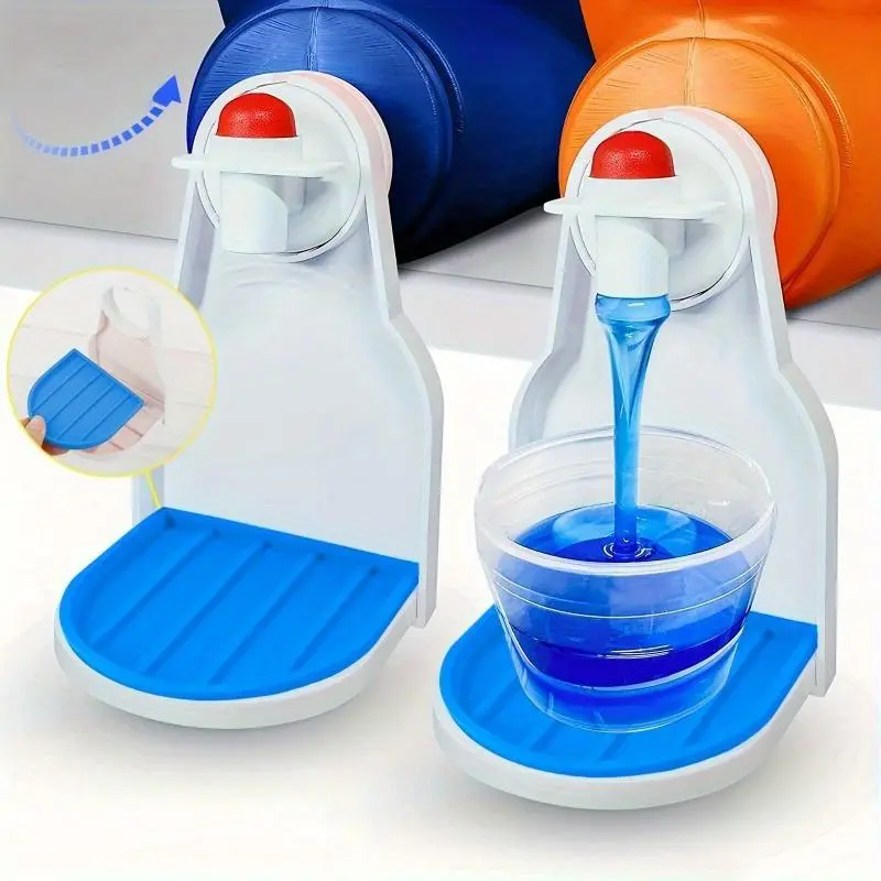 Laundry detergent cup holder with drip collection tray and soap dispenser, Soap Dish, bathroom accessories, Soap Container, Bathroom Organization