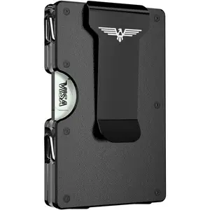 Lenvoten Upgraded Hinged Minimalist Wallet for Men | Slim Metal RFID Blocking Wallet | Credit Card Holder & Money Clip Holds 20 Cards | Premium Scratch-Resistant Finish | Ideal Gift for Men