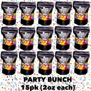 Rainbow Blasters 15ct Party Bunch, Freeze-dried Sweet Crunchy Candy Treat, Party Bags 2oz each