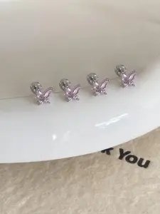 Butterfly Design Cartilage Earrings, Fashion Stud Cartilage Earring, Daith Conch Tragus Helix Piercing Jewelry for Women & Girls, Ear Studs