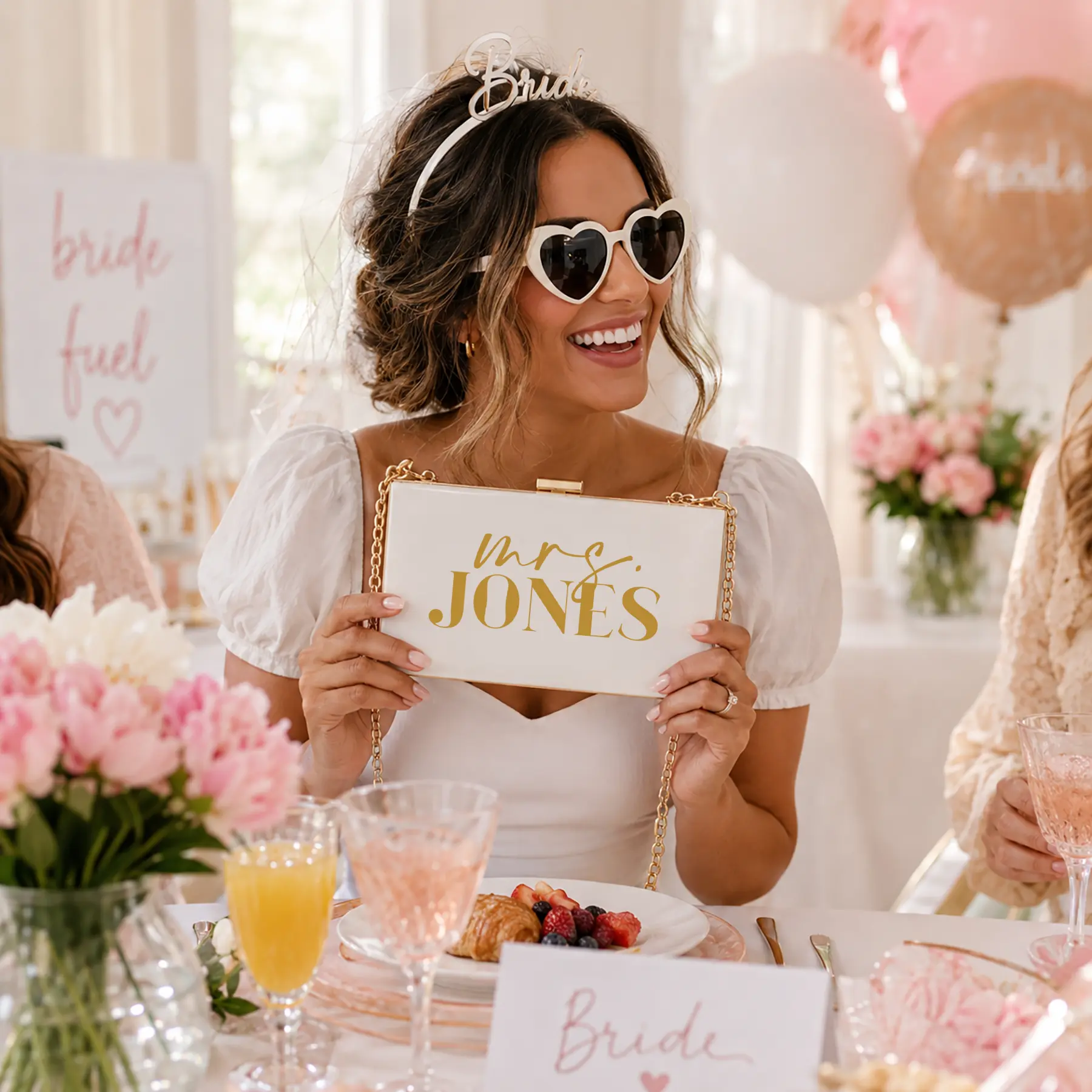 Personalized Mrs. Acrylic Bridal Clutch Purse