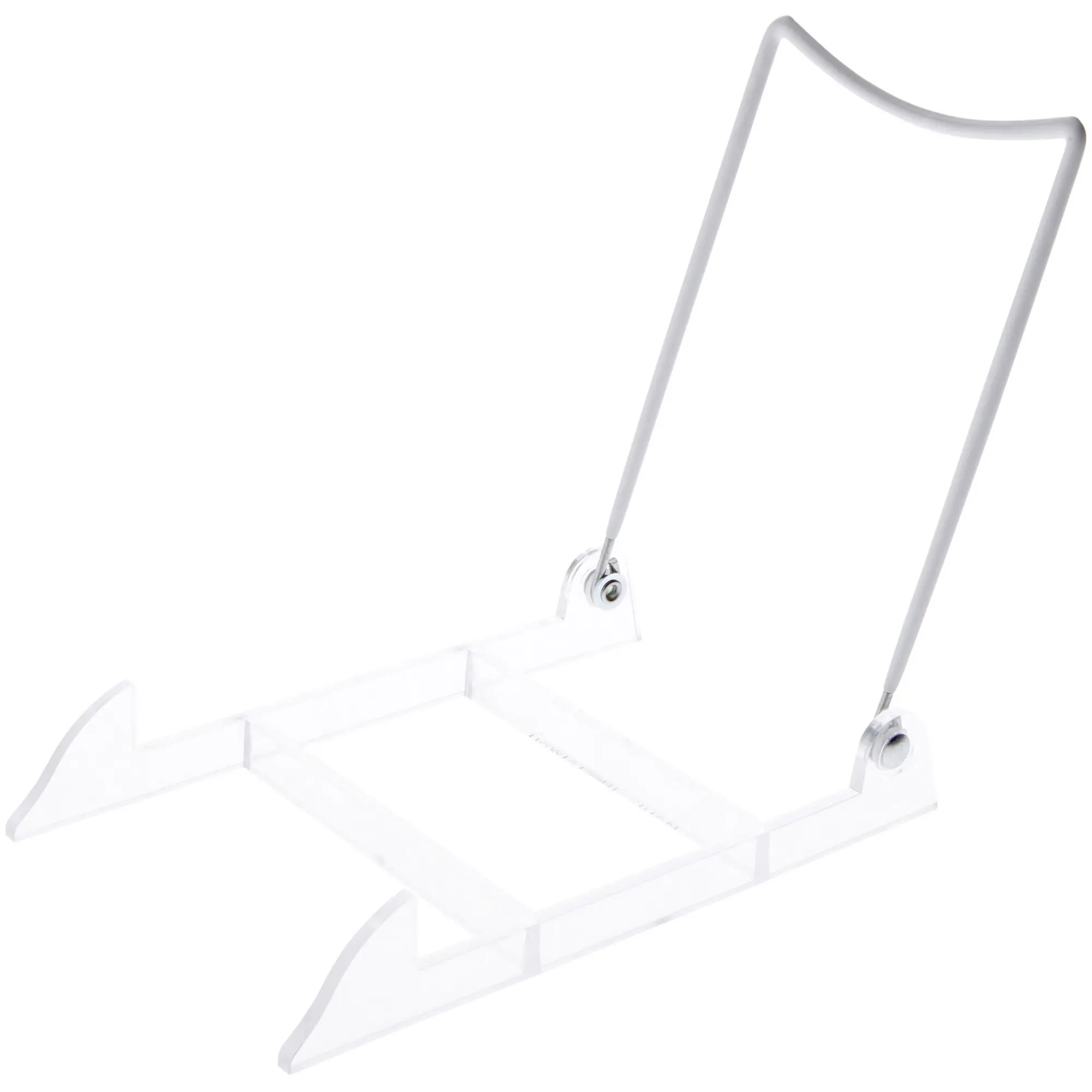 Bard's Folding White and Clear Plastic Easel Stand