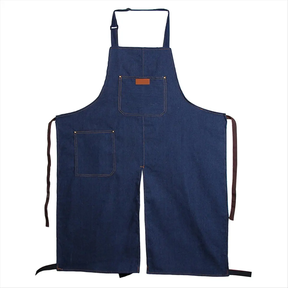 Classic Denim Adjustable Split-Leg Pottery Apron with Buckle - Comfortable, Breathable, Durable, Mud-Retaining, 2 Pockets, Hanging Feature for Art DIY Enthusiasts' Ceramic Sculpture, Daily Household DIY Craft Accessory (As Shown)