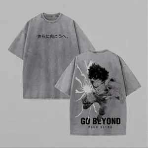 My Hero Academia Izuku Midoriya Printed Unisex Washed T-Shirt b41