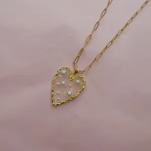 The Leah Pearl Heart Necklace