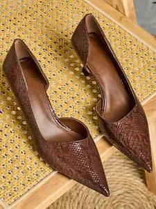 Women's High Heel Shoes, Snake Print Animal Pattern, Sensual Slim Heel, Side Open Slip-On, Fashionable Simple Office Date Shoes