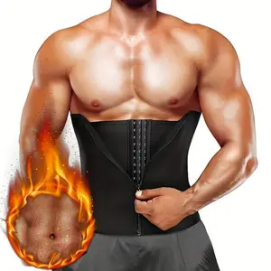 Men's Neoprene Waist Shaper - Double-Layer Closure Zipper Button, Compression Tummy Control for Gym   lifting straps 16 guard
