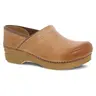Women's Professional Leather Honey Distressed Mules & Casual Everyday Stylish Clogs - Padded Anti-Fatigue Rocker Bottom, Contoured Design, Lateral Stability Walking Shoes
