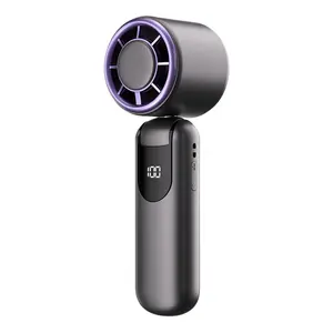 Zorara Portable Handheld Turbo Fan - Foldable Mini Fan for Summer Travel & Personal Use - Compact Design with LED Display - Ideal for Travel and Outdoor Use