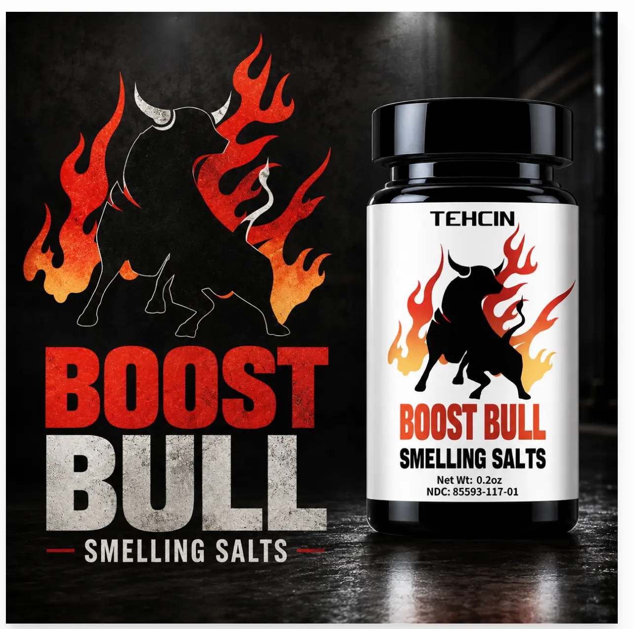 Boost Bull Smelling Salts（105g) – Compact Fitness Accessory with Powerful Aroma, Portable Design for Training Sessions, Workouts & Daily Activities