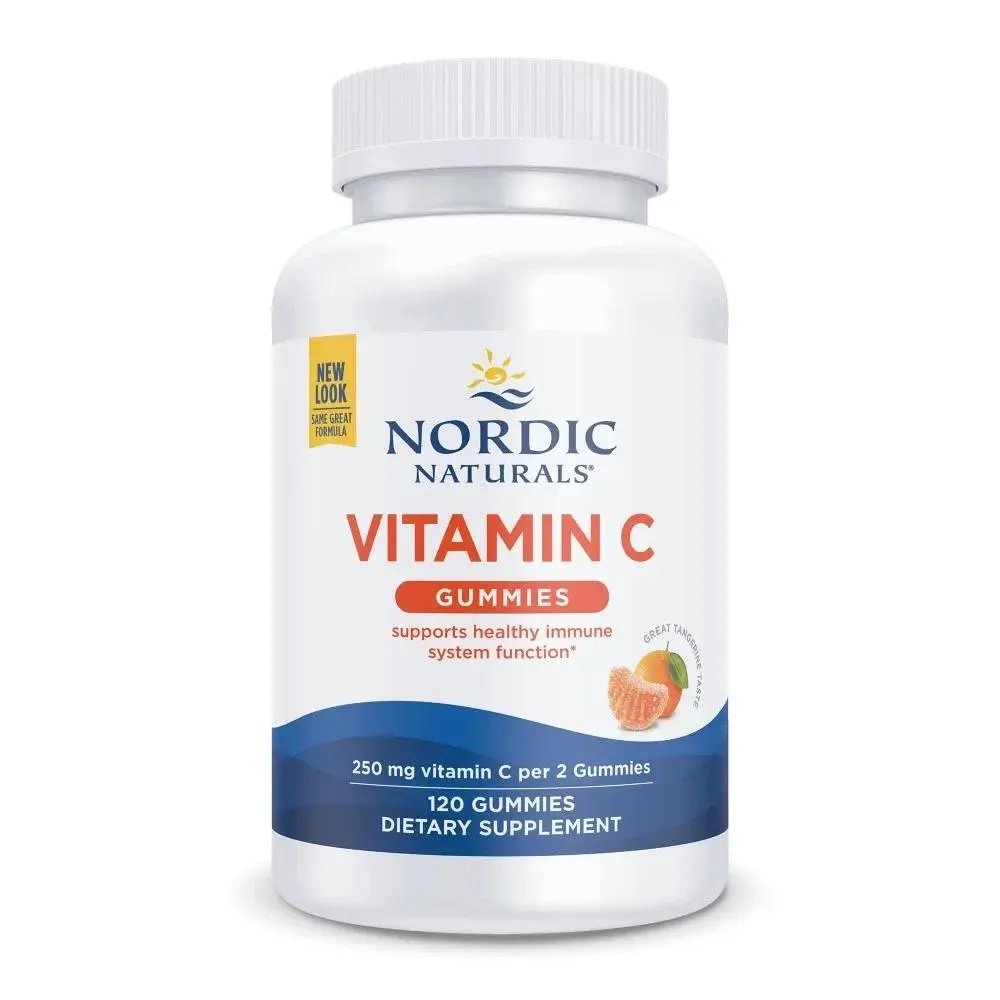 Nordic Naturals Vitamin C Chewable Gummies - Immune Support, Antioxidant Protection, Energy Boost, Heart Health & Metabolism Support, 120Ct Daily Nutrition Supplement