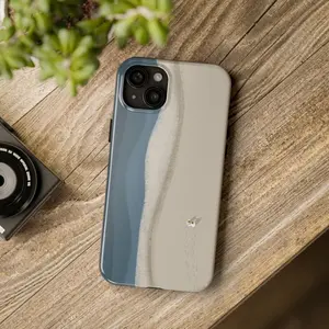 Jesus and Peter Christian Tough Phone Case, Hard iPhone 17 Cover Do you love me Bible Sketch Christ Modern minimalist Christian Baptism Gift