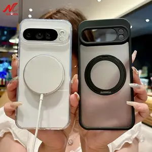 Select model required Fashion Magsafe Folding Stand Case for Google Pixel 10 9 8 7 6 Pro XL 6A 7A 8A 9A Magnetic Bracket Holder Shockproof Clear Cover
