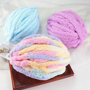 250g Extra Thick Ice Strip Chenille Yarn Blanket Hand Knit DIY Line, Soft Non-Fall Pet Nest Thread, Icelandic Scarf Hat Rod Needle Material