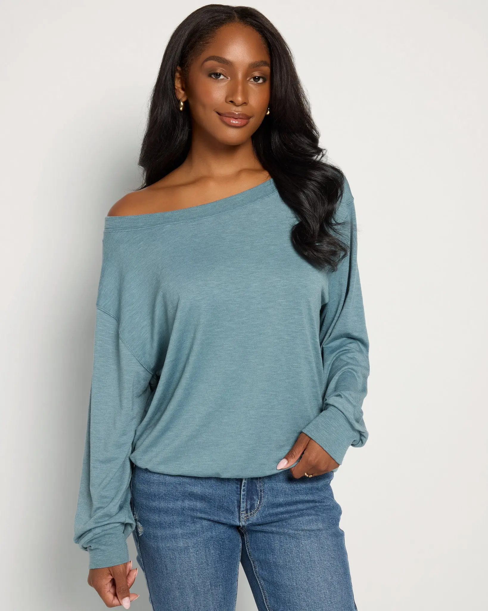 Brooksville Slub Off the Shoulder Top - TikTok Shop