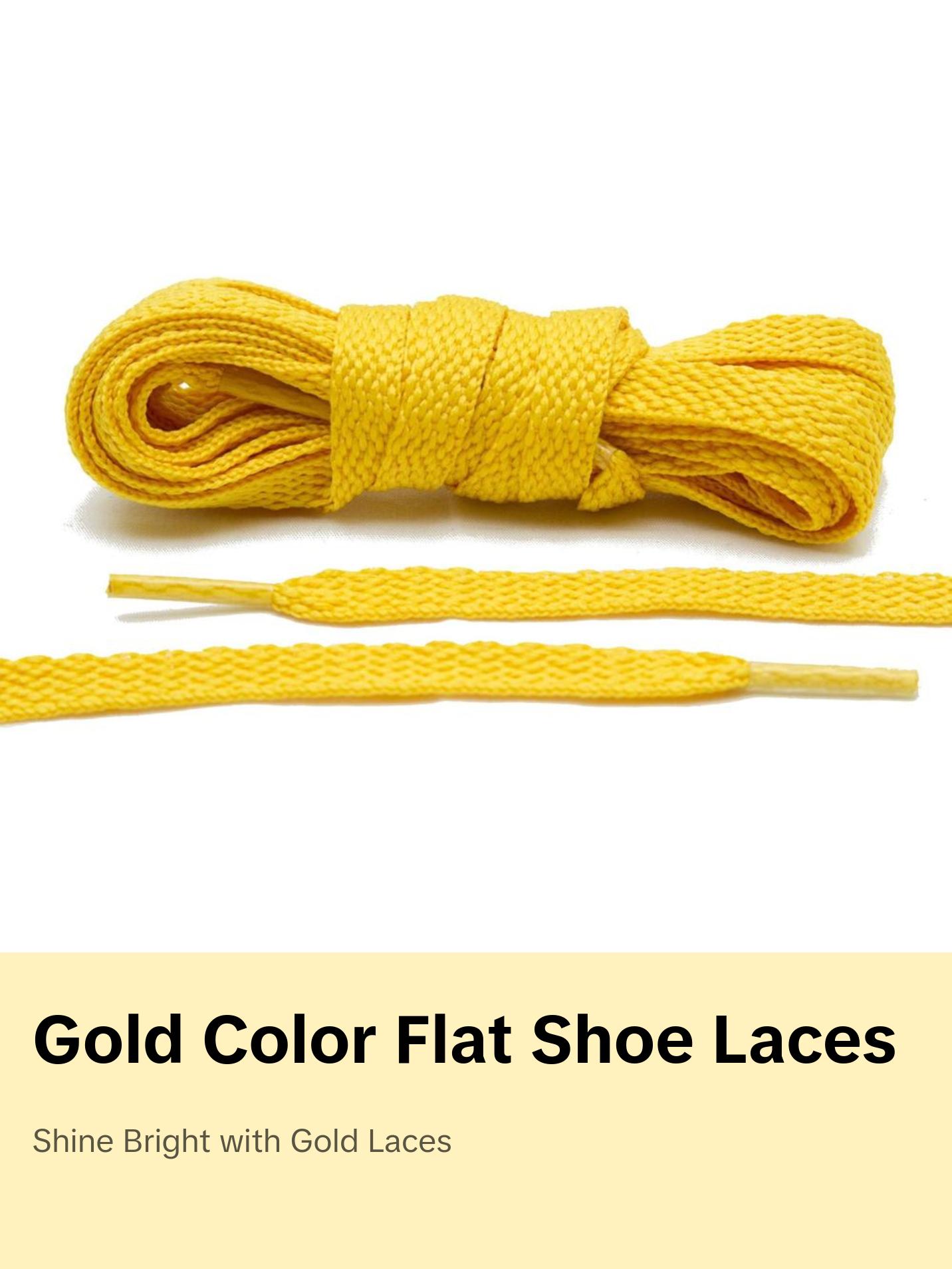 Gold Flat Shoe Laces