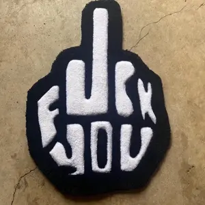 Finger Word Rug - Black and White Design, Soft and Comfortable, Ideal for Home Decor