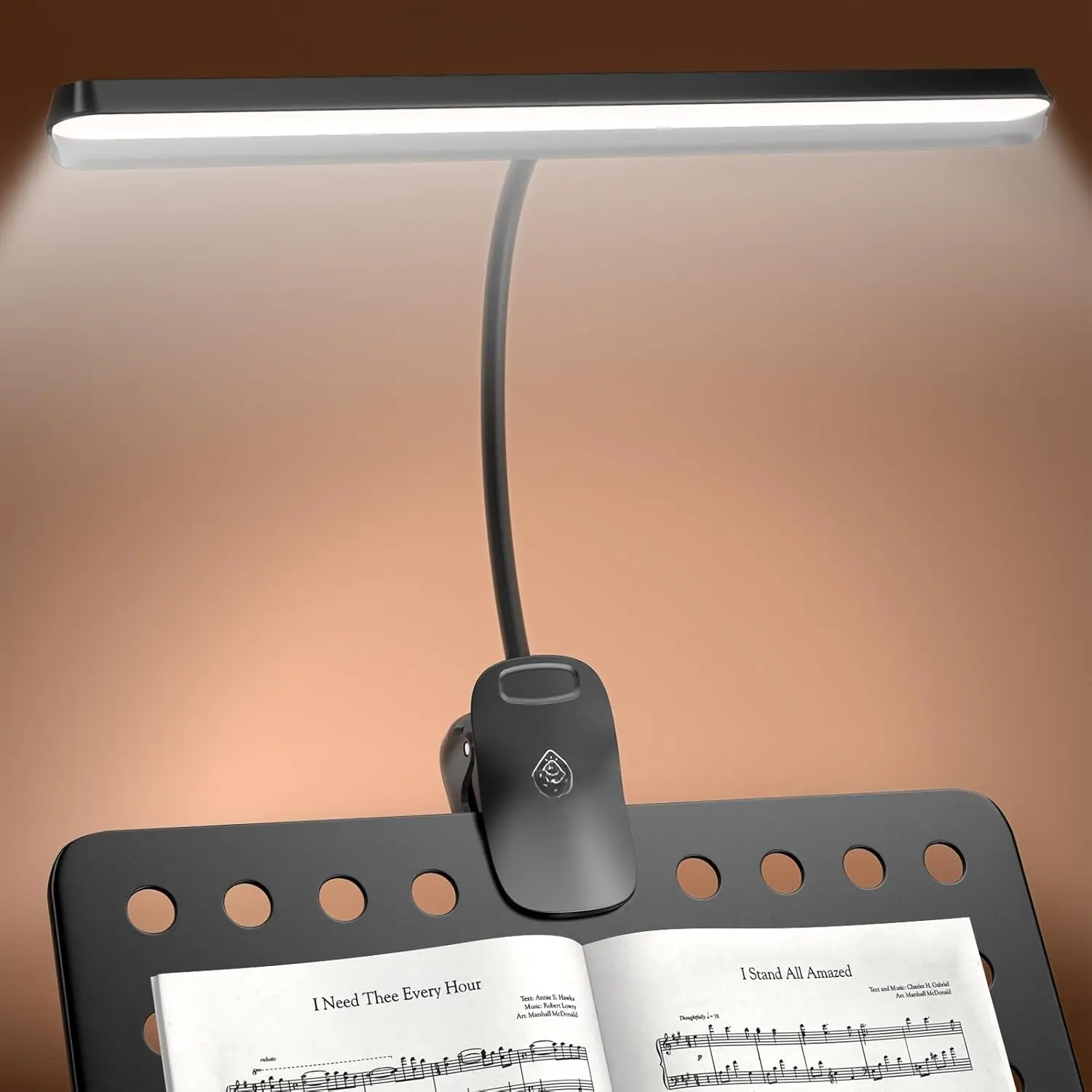 81 LED Music Stand Light, Super Bright & Eye Caring, 3 Color & 5 Brightness Piano Lamp with Shield, Rechargeable Long Lasting to 150-Hr,  Lighting