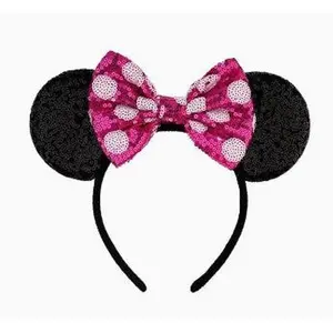 Sequin Mouse Ear Headbands in 12 Styles - Soft Polyester Fiber for Comfortable and Stylish Fit - Perfect for Parties and Costumes