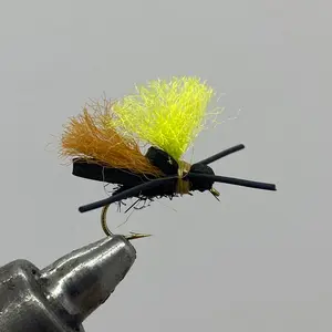 One Dozen (12) - Mini Flopper - Black - Terrestrial