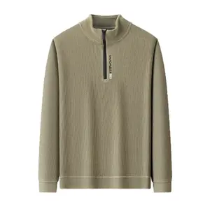 Static Cuff Winter Warm Sweater Fashion Men's Knitwear Fleece Chunky Half Zipper Thickening Sweater Luxury Men's Clothing Turtleneck Sweater