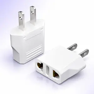 2-Pack European to US Plug Adapter, Unidapt EU to US Adapters, Europe to USA Plug Adaptor, 220V to 110V Plug Pin Converter, Travel Adapters European to American, Canada, Mexico, Type A