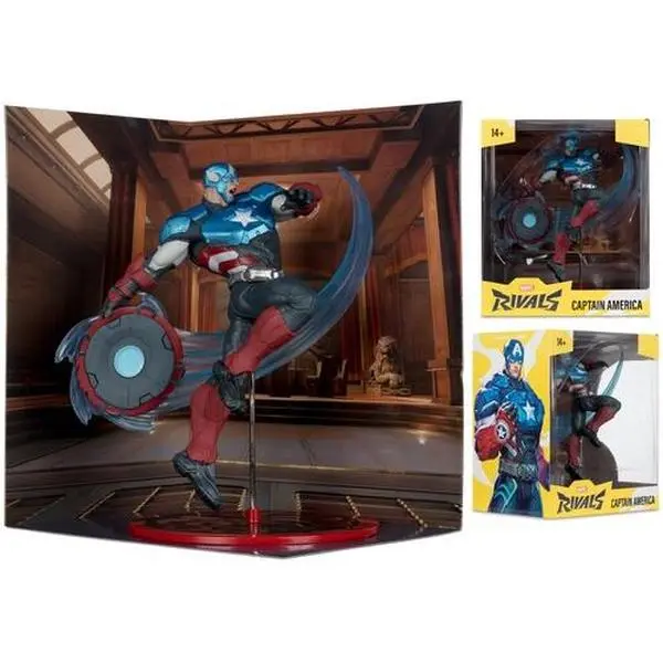 McFarlane Toys - Marvel Rivals Captain America 1:10 Scale Collectible Statue, Collectibles Category Action Display Piece
