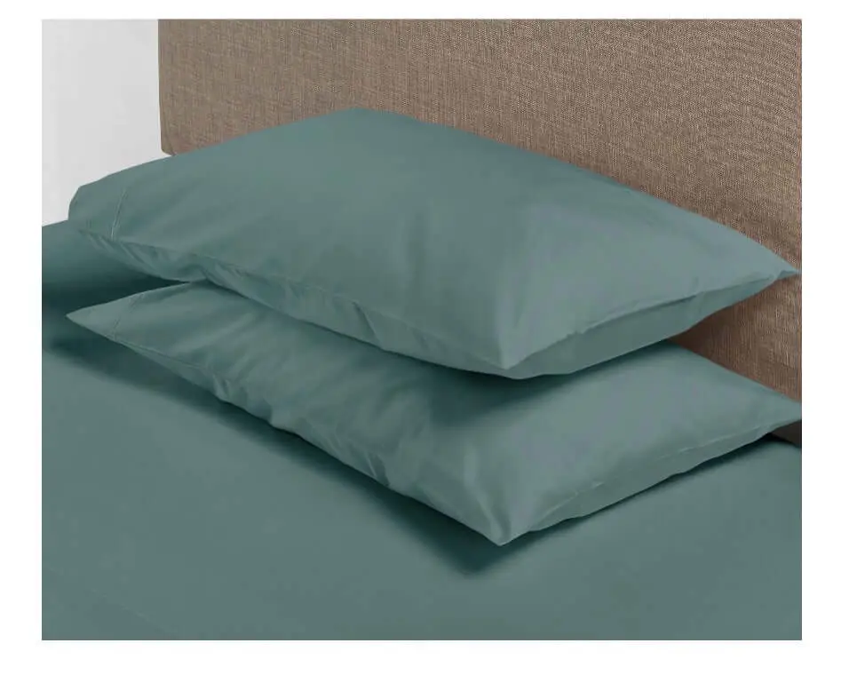 2-Pack King Size 600-Thread-Count 100% Long-Fiber Luxury Cotton Pillowcases - Durable Weave, Soft Surface, Teal, Spa Aesthetic, Reduces Pilling, Hotel-Like Restful Sleep Experience