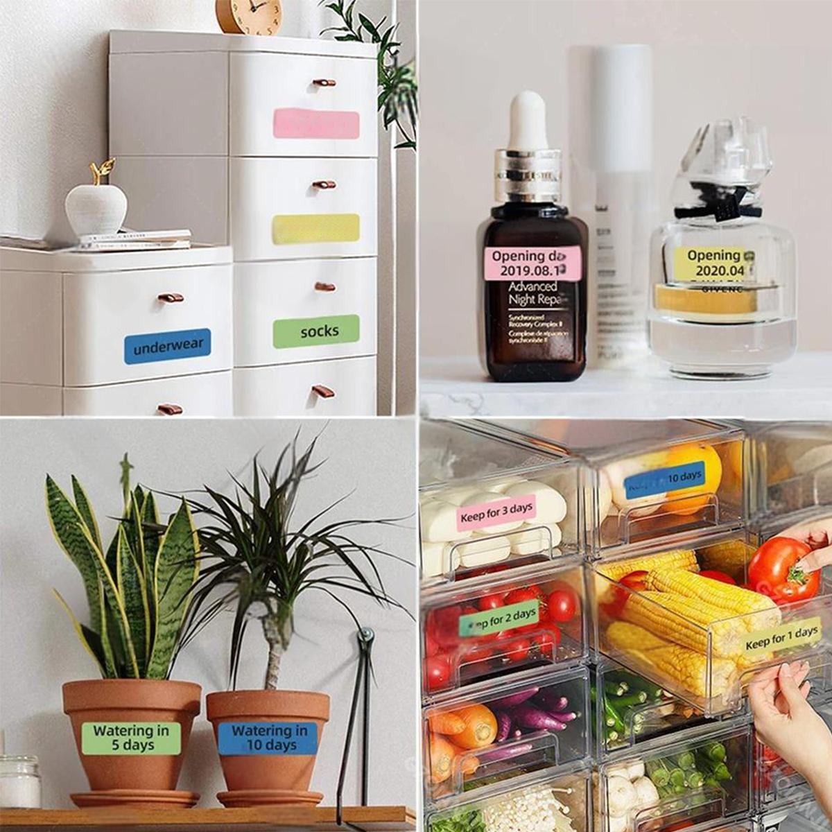 thermal label stickers, thermal label paper, self-adhesive label paper, non-adhesive label paper, suitable for P11, P12, P15, M1, D35. Can be used for gift tags and name tags, with waterproof and oil-proof features.