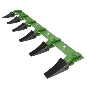 Heavy Duty Bucket Tooth Bar 48", 6 Teeth Tractor Loader Attachment with 4560 Lbs Capacity – Bolt on Design Fits 1/2" or Thinner Bucket Cutting Edges for Skid Steer, Tractor, Loader