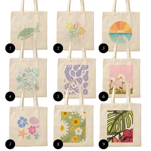 Sunset Beach Tote Bag, Summer Aesthetic Tote Bag, Ocean Wave Canvas Bag, Travel Beach Bag, Reusable Shopping Bag, Gift Idea, Deal For You