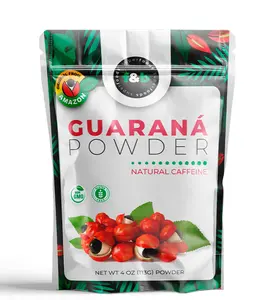 f&b superfoods Guarana Powder 113g (4 oz) - Natural Herbal from Amazon, Vegan,Non-GMO, Gluten Free, Natural Caffeine, Perfect to who Needs to Perform. (4oz)