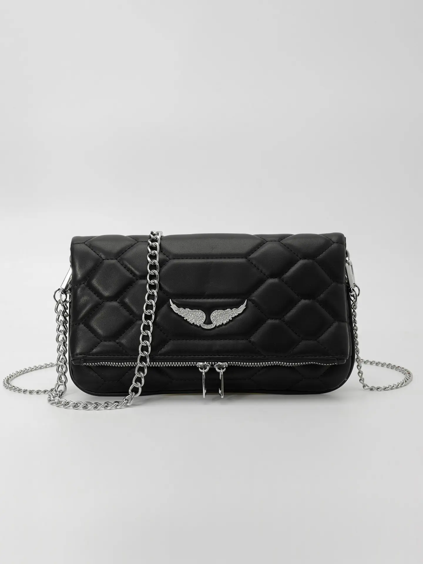 Elegant Solid Color Commuter Crossbody Bag, Large Capacity Fashion Chain Purse, Versatile Daily Use Pillow Bag, High-End Stylish Accessory, Crossbody With Chain, Chic Chain Crossbody