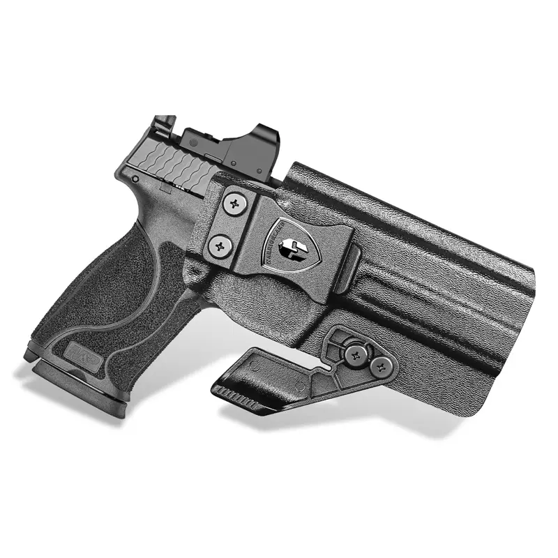 WARRIORLAND IWB .08" Kydex Concealed Holster, Custom Fit for S&W M&P 9 M2.0 Competitor - Waterproof with Optic Cut, Open Muzzle, & Adjustable Cant - Right Hand, Claw, Retention