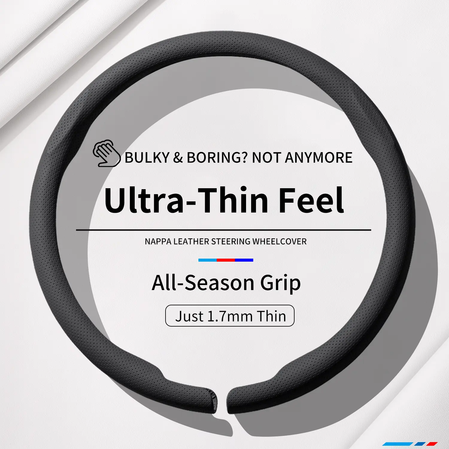 2026 New All - Season Ultra - Thin, Non - Slip and Sweat - Absorbent Steering Wheel Cover | Nappa Leather for Both Men and Women | Quick - Turn Auto Accessory & Ideal Car Gift Automotive Steeringwheelcover Car Interior Kit