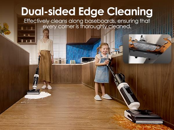 Tineco Floor One Switch i5 Stretch Breeze Wet Dry Vacuum Cleaners, 2-in-1 Cordless Vacuum for Multi-Surface, 20KPa Powerful Floor Cleaner Mop with Long Runtime