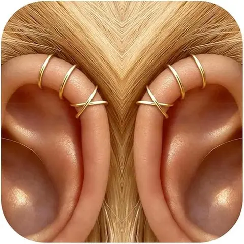 Veliora Gift B Ear Cuffs Non Piercing 14K Gold Plated Ear Cuff Earrings for Women Trendy Clip on Cartilage Earring Stacks Non Pierced Adjustable Fake Earrings Set Jewelry,sohochic