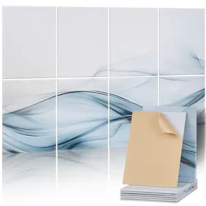 VEVOR 8 Pack Art Acoustic Panels, 47.24x 23.62x 0.4 inch Soundproof Wall Tiles, Self Adhesive Decorative Sound Dampening Absorbing Boards for Home, Office, Studio, Gaming Room, Theater, Simplicity