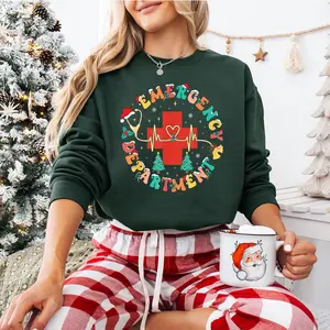 Emergency Department Christmas Sweatshirt, Nurse Christmas T-Shirt,  ER Nurse Tech Shirt, Emergency Room Christmas Gift For Nurse