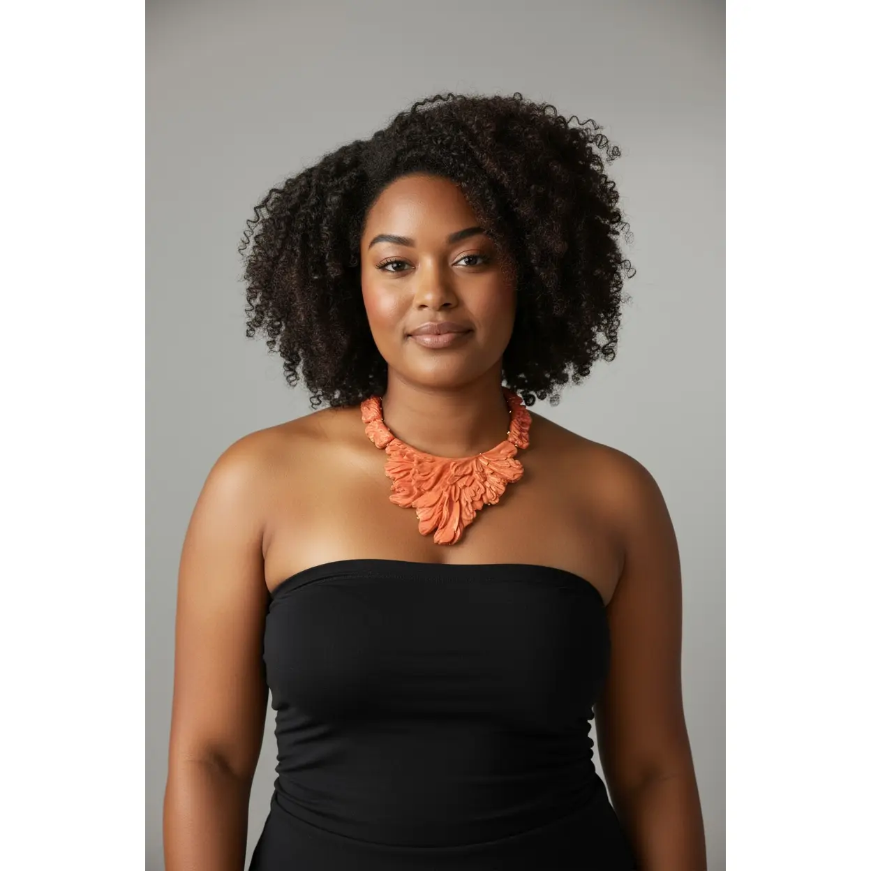 1980s Kenneth Jay Lane Vintage Coral Enamel Statement Necklace