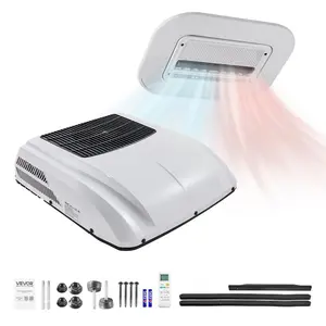 VEVOR Truck Air Conditioner, 12V 10000 BTU RV Rooftop AC Unit, 350 m/h Airflow, Cooling Heating 2 in 1 Function Cab Air Conditioner, Quiet A/C Unit for Semi Truck Trailer Motorhome Tractor Caravan